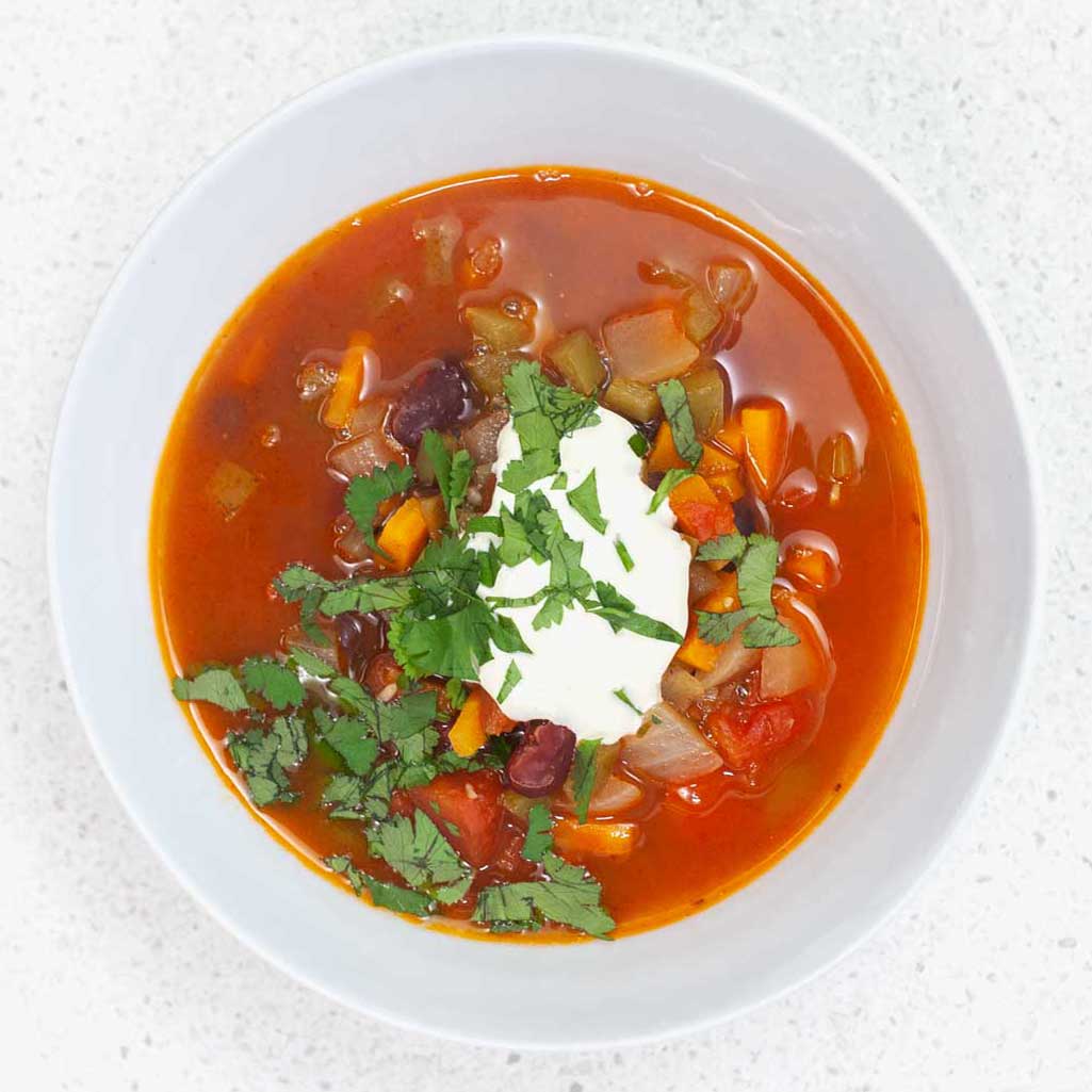 Bean and tomato soup