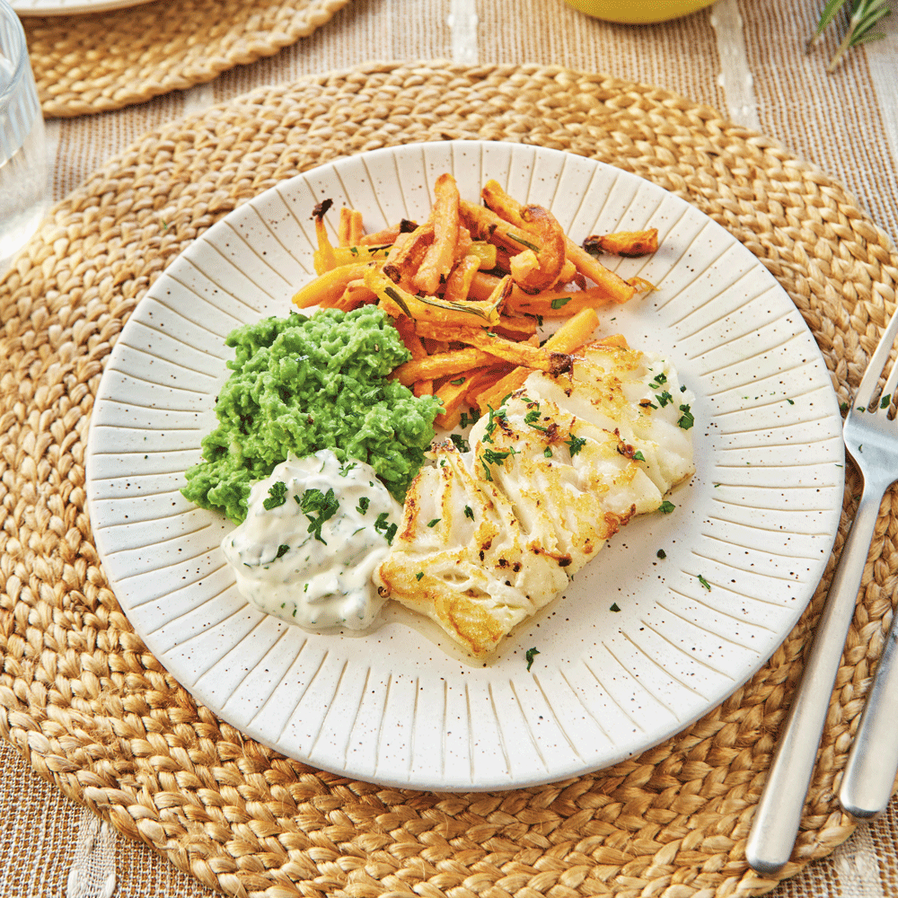 Naked fish and carrot chips